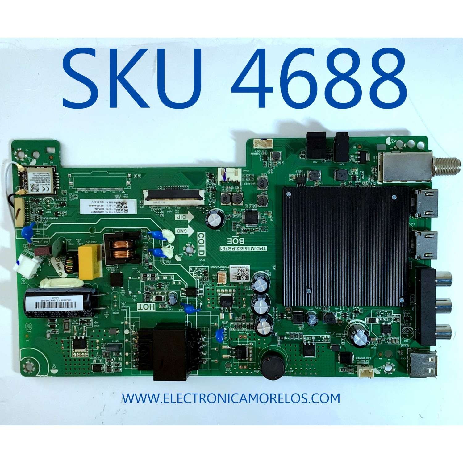 MAIN PARA SMART TV VIZIO NUMERO DE PARTE 60103-00830 / TPD.MT5583.PB751 / 4300092612 / N21030764 / PANEL BOEI320WU1 / DISPLAY HV320FHB-N02 / MODELO D32F-J04